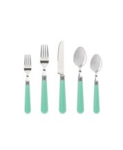 GREEM HANDLE FLATEWARE, Pioneer Woman Cowgirl Lace Green Jade 16 Piece  Flatware Silverware New in Box, Cowgirl Lace Green Marable Look 