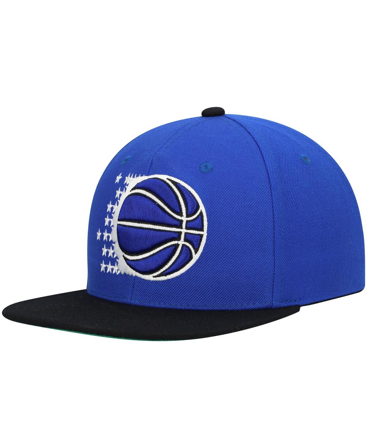 Mitchell & Ness Men's  Blue, Black Orlando Magic Hardwood Classics Team Two-tone 2.0 Snapback Hat In Blue,black