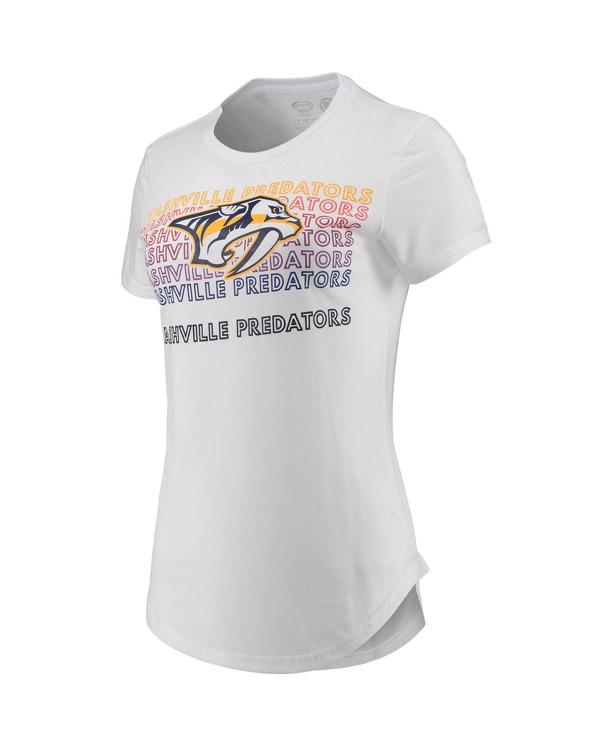 Shop Concepts Sport Women's  White, Charcoal Nashville Predators Sonata T-shirt And Leggings Set In White,charcoal