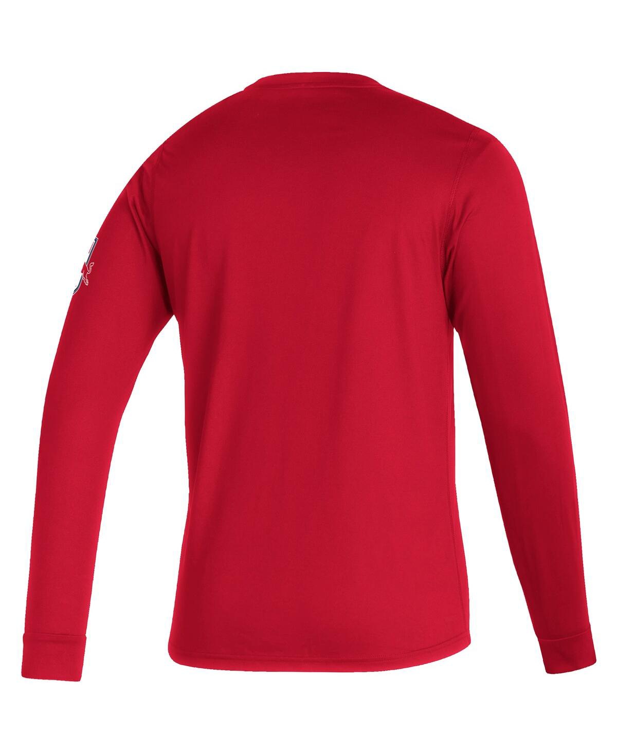Shop Adidas Originals Men's Adidas Red New York Red Bulls Vintage-like Aeroready Long Sleeve T-shirt