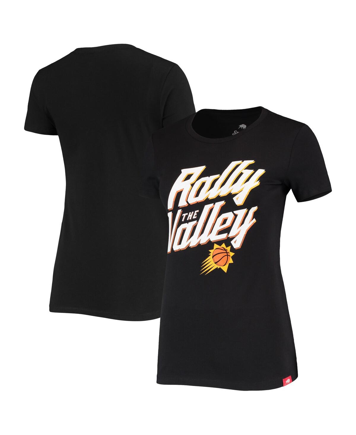 Shop Sportiqe Women's  Heathered Black Phoenix Suns Rally The Valley Davis T-shirt