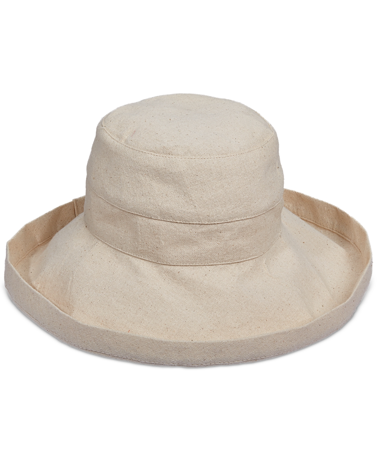 Scala Cotton Big Brim With Inner Drawstring In Oatmeal