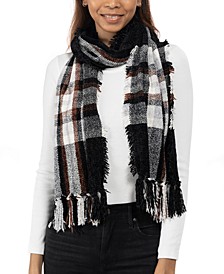 Women's Chenille Plaid Scarf, Created for Macy's