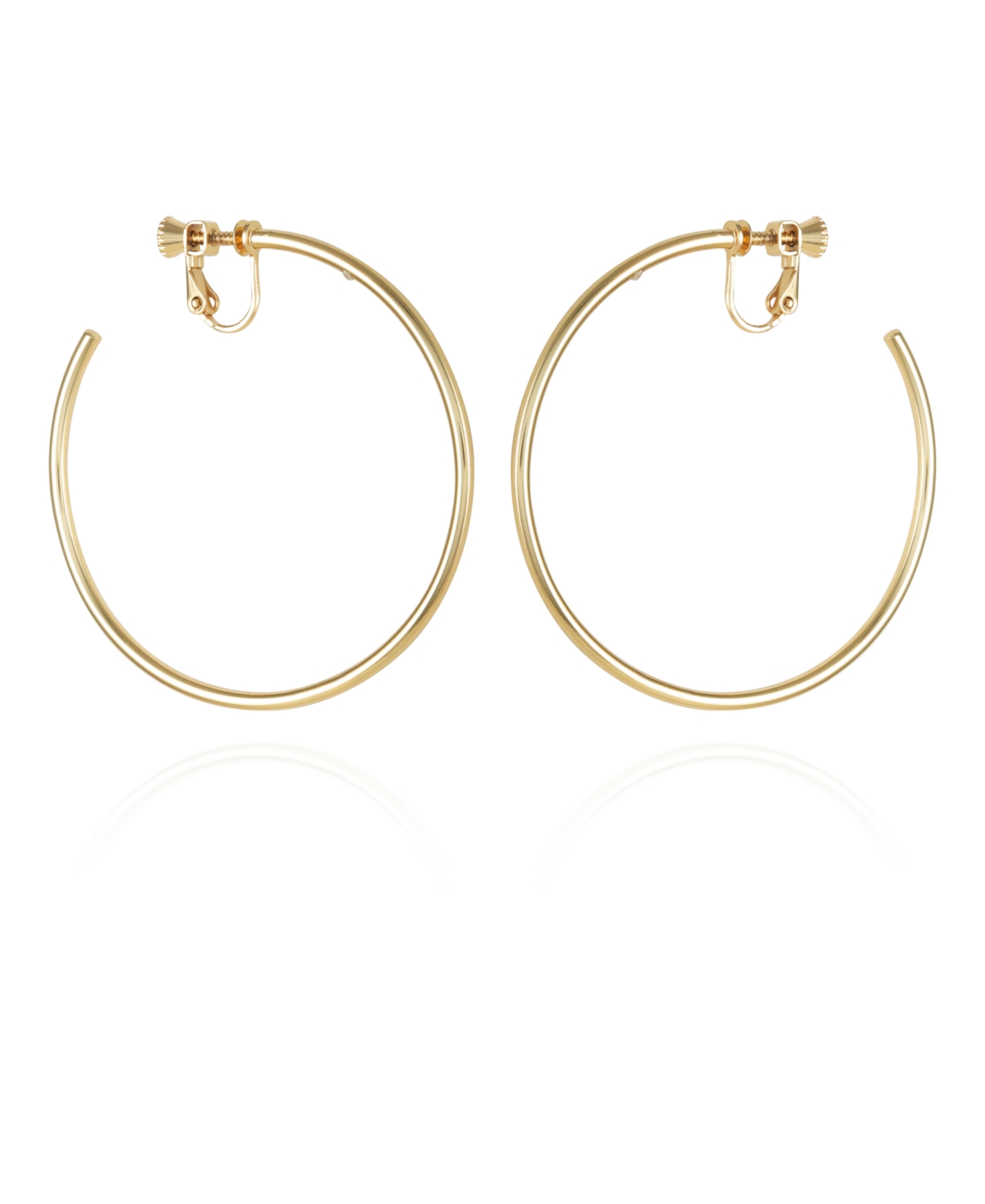 Vince Camuto Large Open Hoop Earrings In Gold-tone