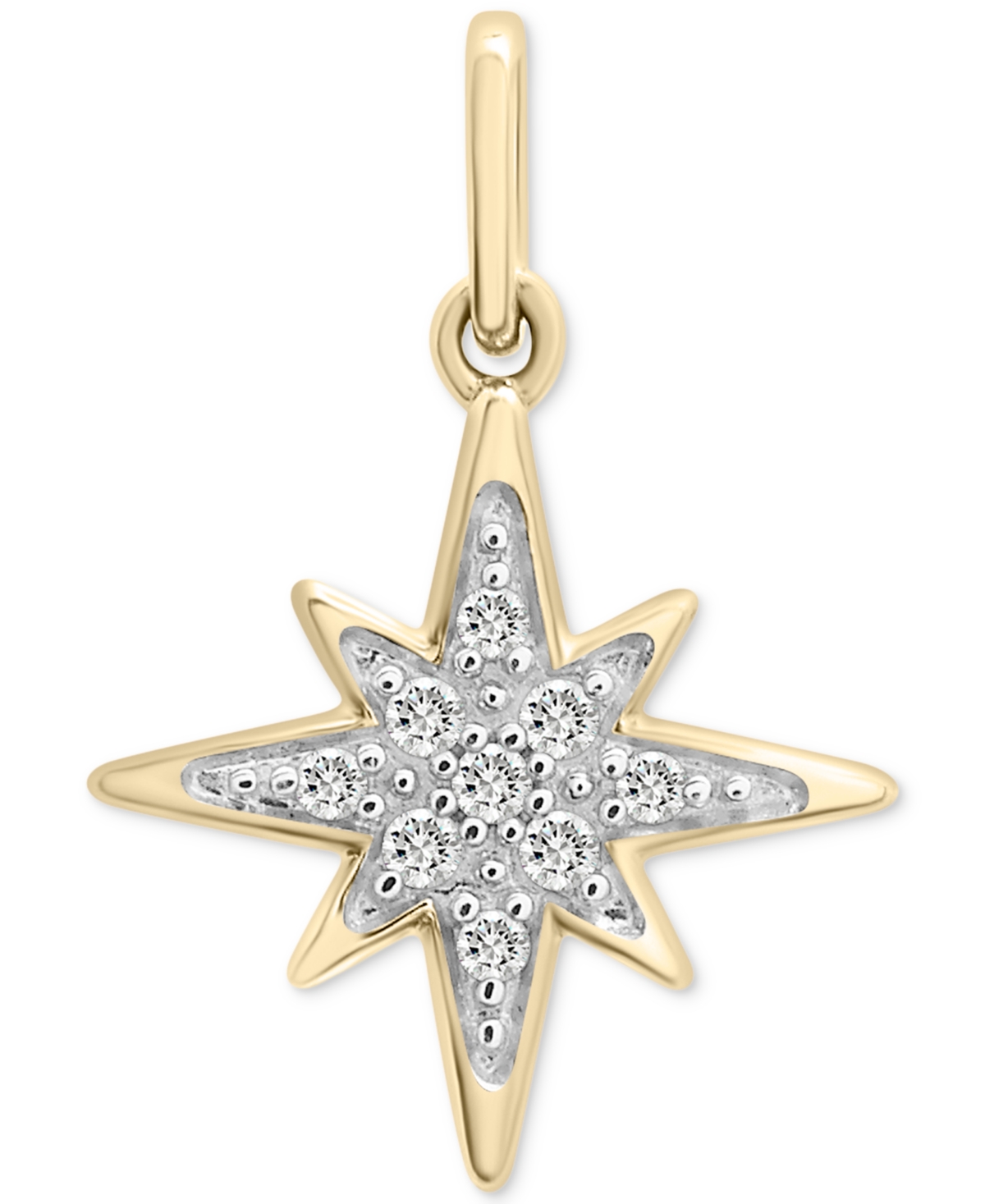 Diamond Fancy Star Charm Pendant (1/20 ct. t.w.) in 10k Gold, Created for Macy's - Yellow Gold