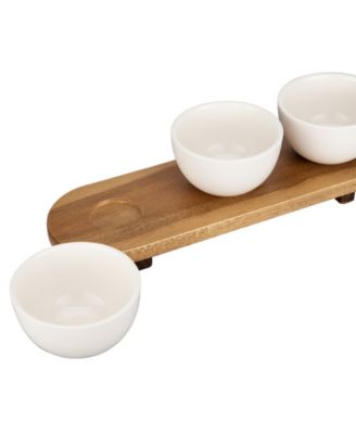 Tray with Condiment Bowls Set, 3 Pieces