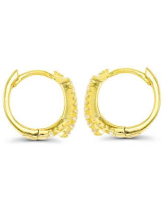 Overlapped Hoop Earrings in 14K Gold Plated or Sterling Silver 