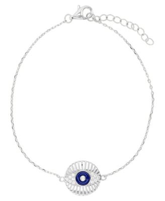 Evil Eye Anklet in 14K Gold Plated or Sterling Silver