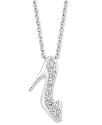 diamond cinderella slipper necklace