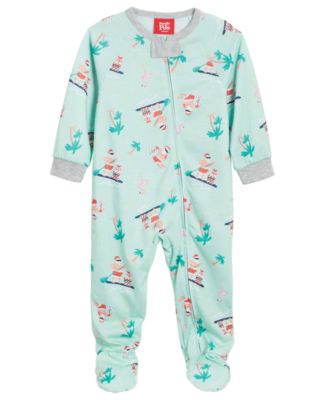 Photo 1 of 18 Months FAMILY HOLIDAY PAJAMAS Matching Baby Tropical Santa Footie One-Piece