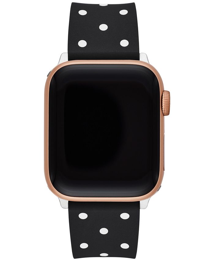 Black and White Polka Dot Silicone Apple Watch Band 38/40 mm