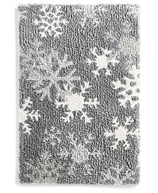 Snowflake Holiday Bath Rug, 20" x 30", Created For Macy's