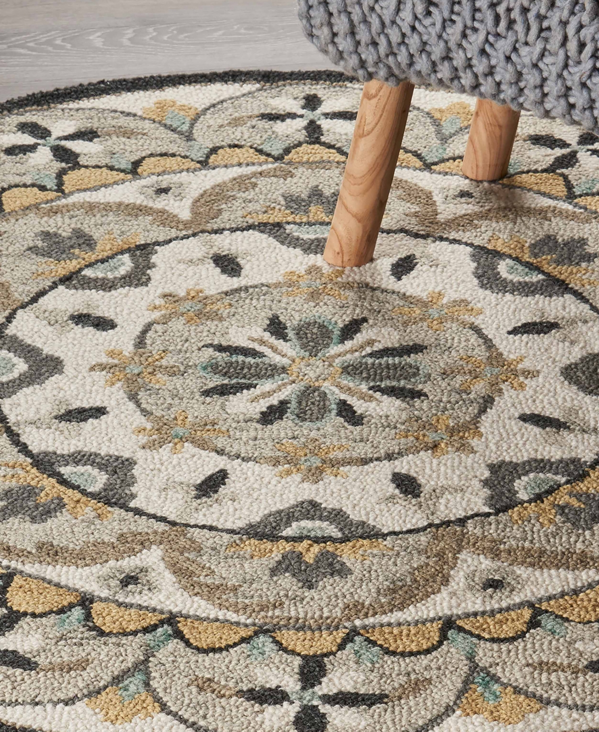 Lr Home Radiance RDC54100 x Area Rug - Gray
