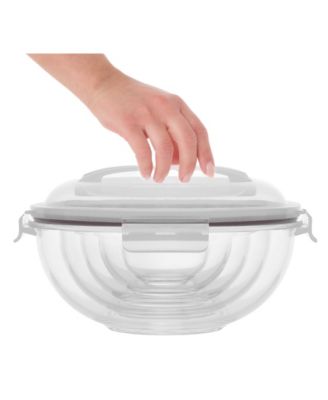 Glass Mixing Bowls with Lids, Set of 5