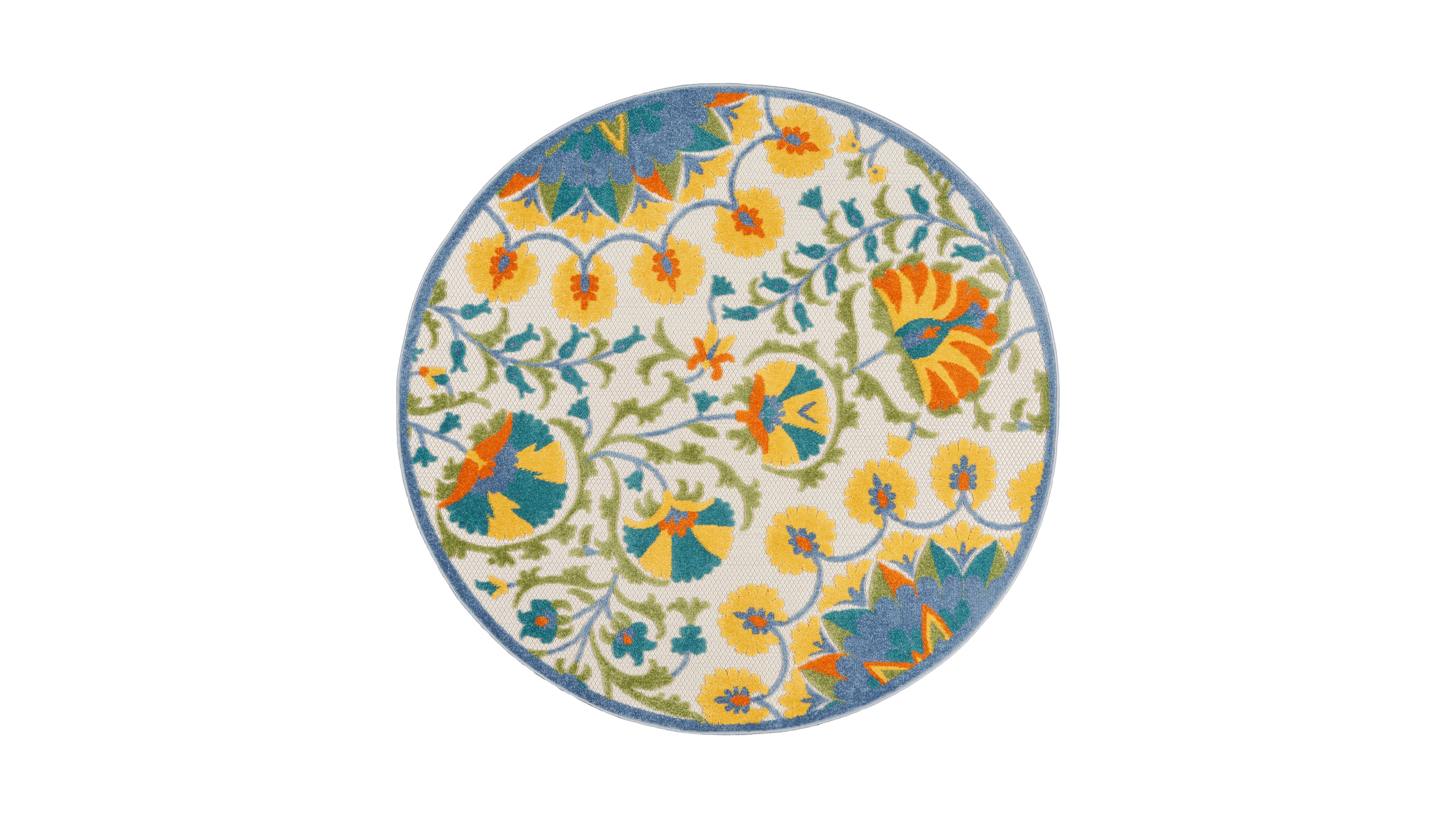 Nourison Home Aloha ALH22 5'3" x 5'3" Round Outdoor Area Rug