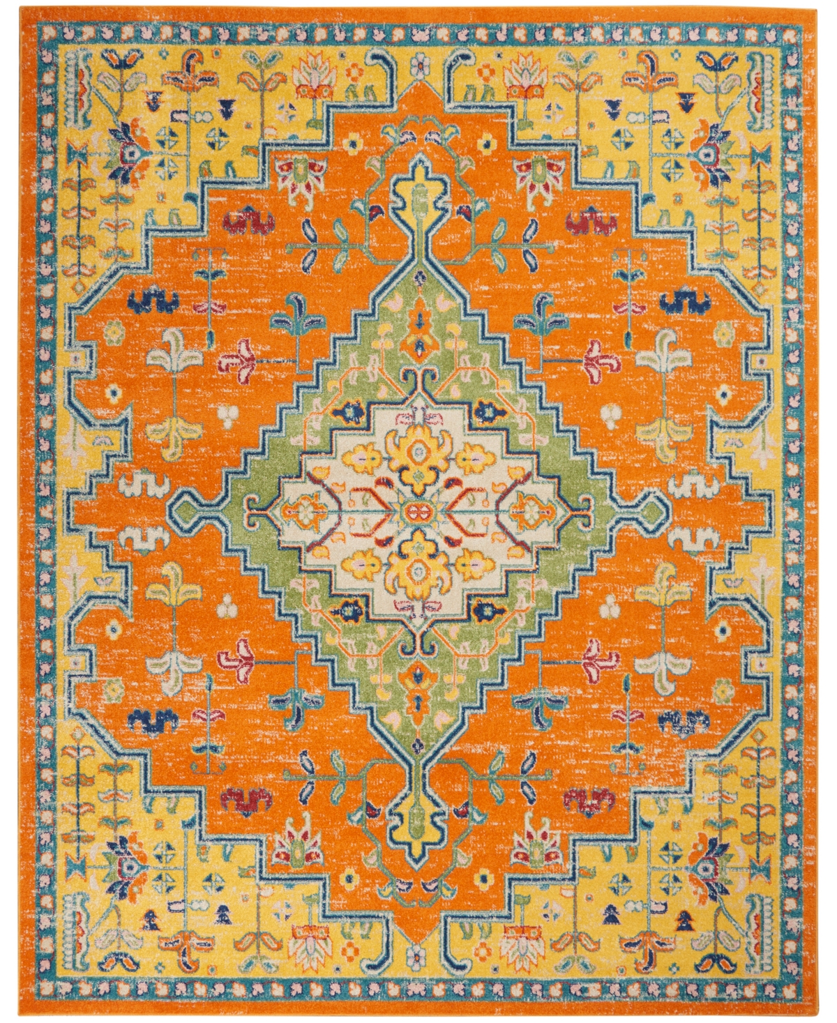 Nourison Home Allur ALR01 7'10in x 9'10in Area Rug - Orange