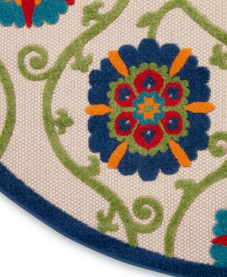 Aloha ALH19 7'10" x 7'10" Round Outdoor Area Rug