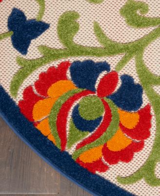 Aloha ALH17 7'10" x 7'10" Round Outdoor Area Rug