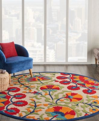 Aloha ALH20 7'10" x 7'10" Round Outdoor Area Rug