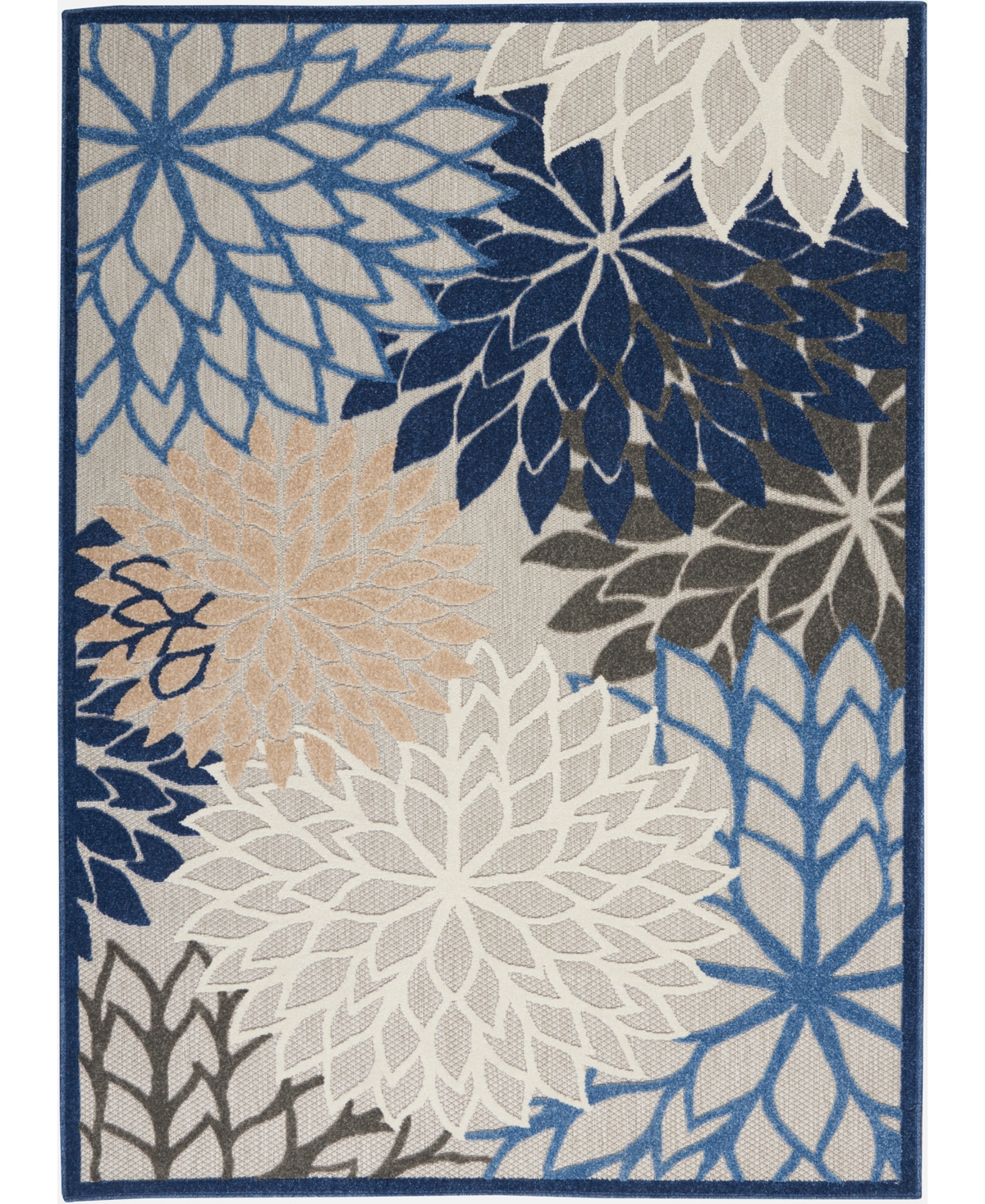 Nourison Home Aloha Alh05 6' X 9' Outdoor Area Rug In Blue,multi