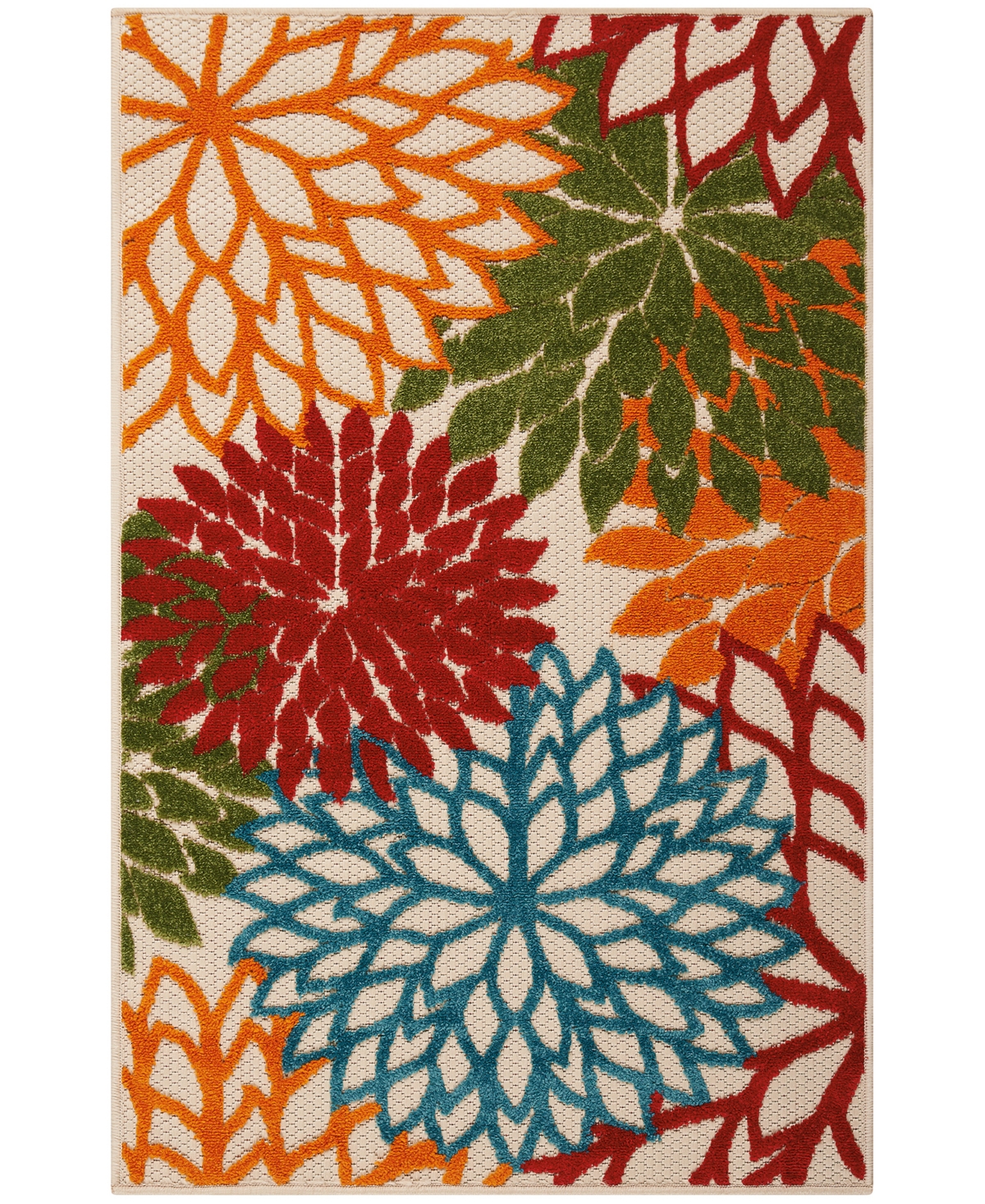 Nourison Aloha Alh05 3' X 5' Outdoor Area Rug In Green