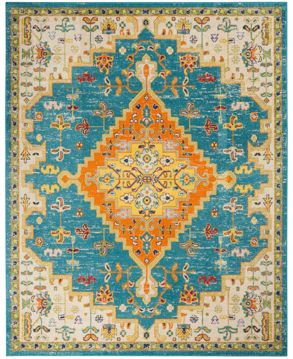 Nourison Home Allur ALR01 7'10in x 9'10in Area Rug - Turquoise