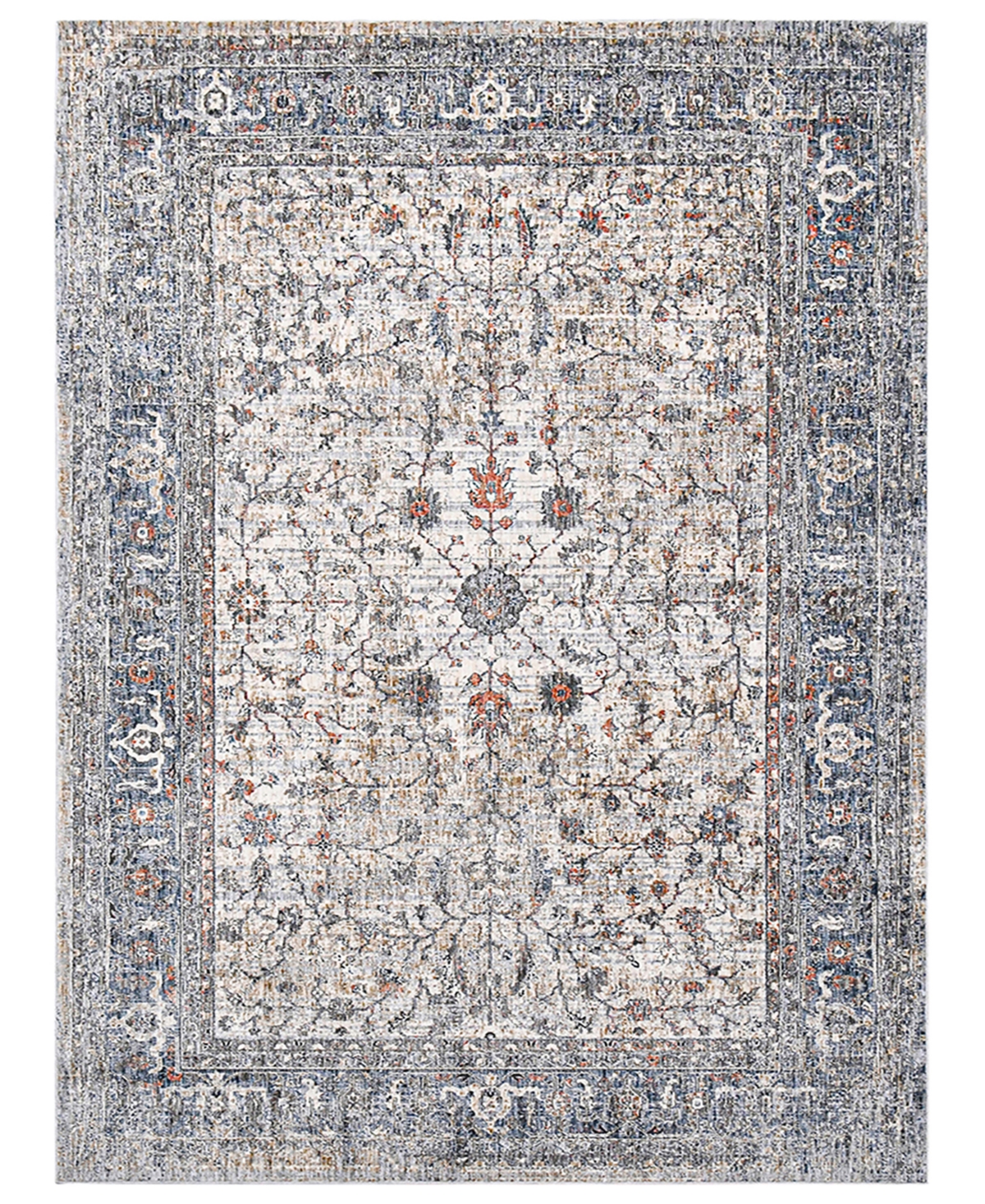 Amer Rugs Vermont Glidel 7'10" X 9'10" Area Rug In Ivory,gray