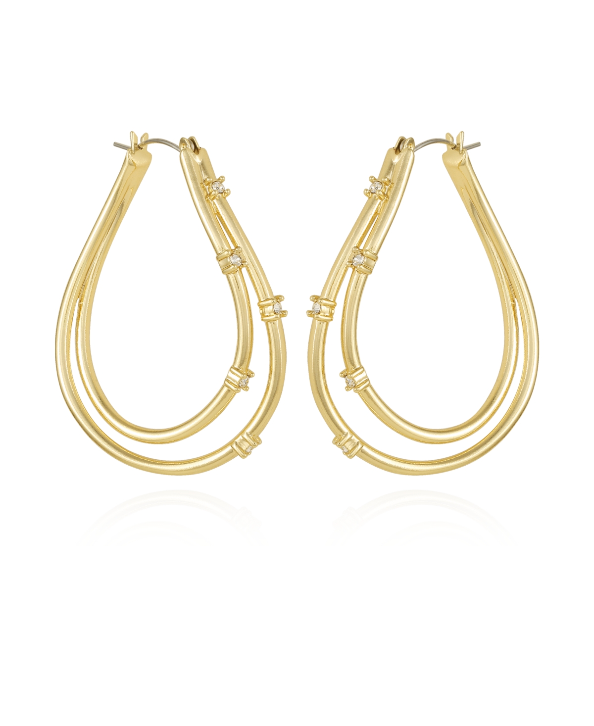 Vince Camuto Click It Double Hoop Earrings In Goldtoned