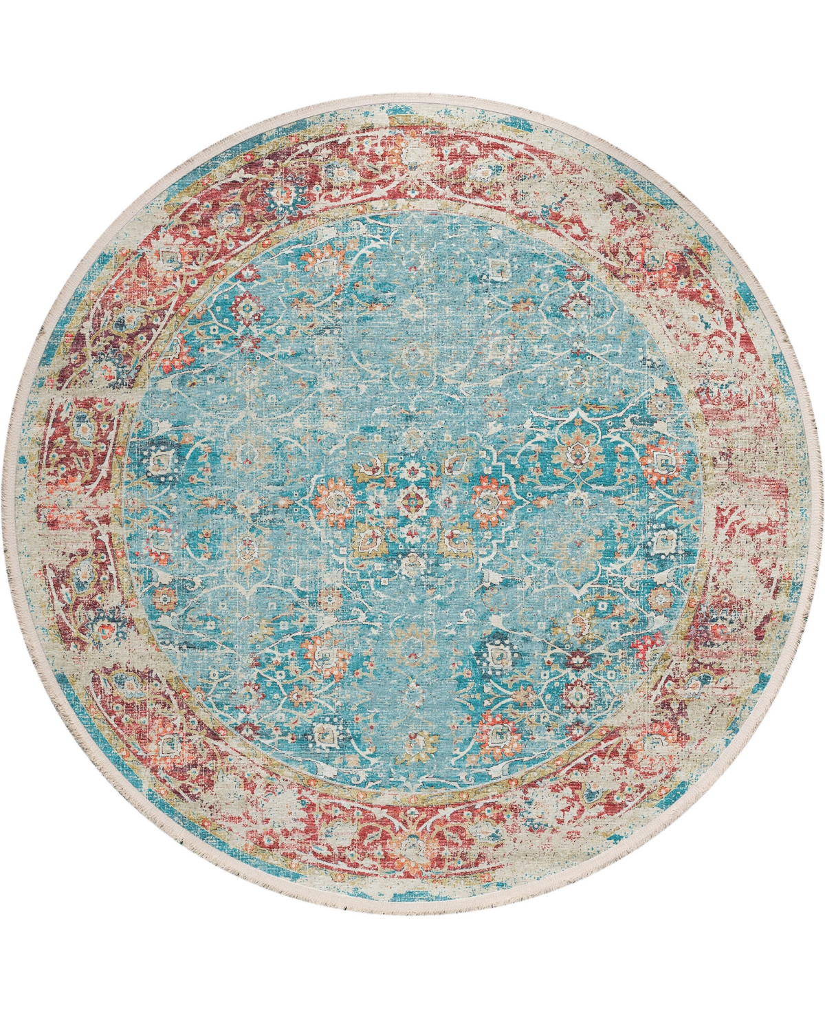D Style Ionic IOC2 8' x 8' Round Area Rug - Multi