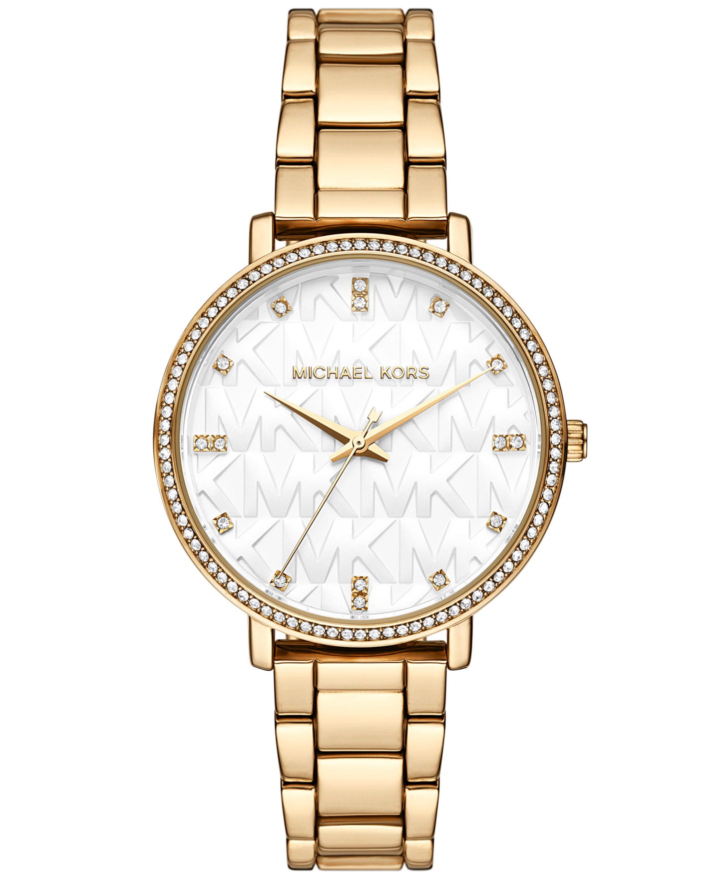 Женские часы Michael Kors Pyper Three-Hand Gold-Tone Bracelet Watch 38mm, цвет: Золотой — фото 1