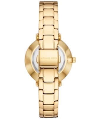Women's Pyper Two-Hand Gold-Tone Stainless Steel Bracelet Watch 32mm and Earrings Set, 3 Pieces