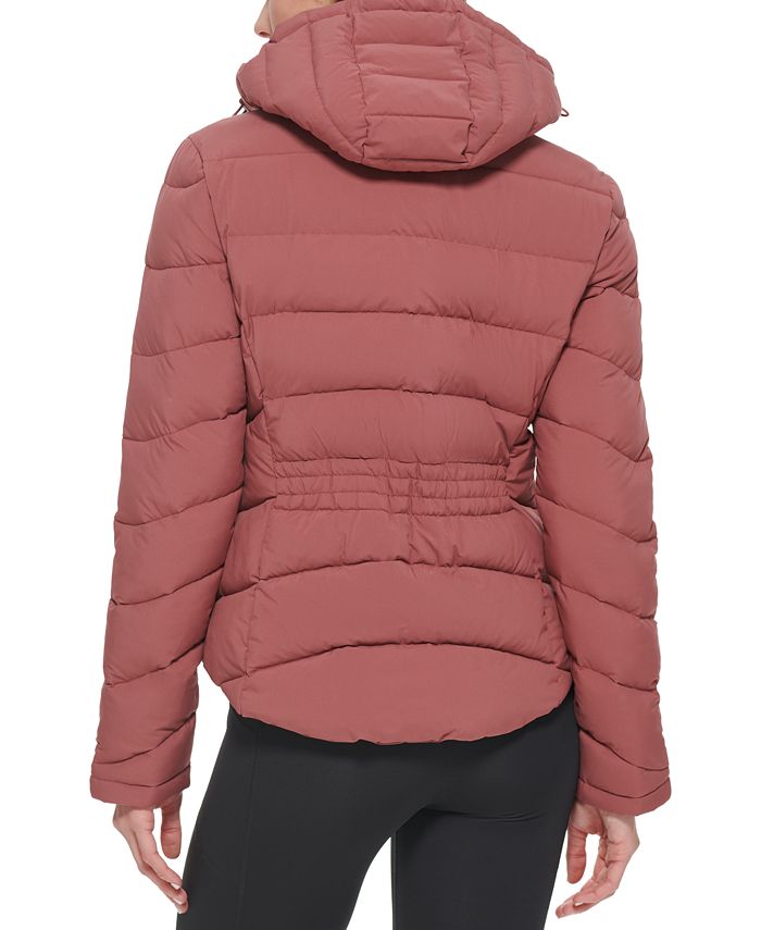 Calvin Klein Women's Hooded Stretch Packable Puffer Coat, Created for