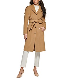 Women's Button-Front Belted Coat