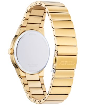 Eco-Drive Men's Modern Axiom Gold-Tone Stainless Steel Bracelet Watch 40mm