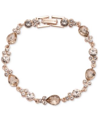Givenchy - Rose Gold-Tone Mixed Color Crystal Flex Bracelet