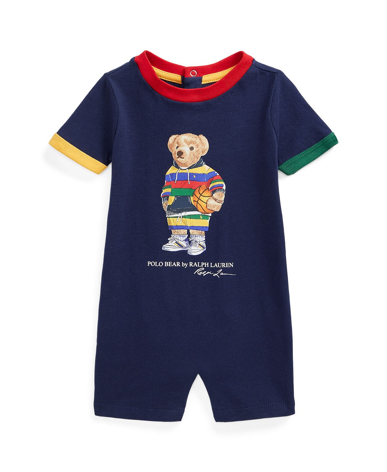 Baby Boys Polo Bear Cotton Jersey Shortall