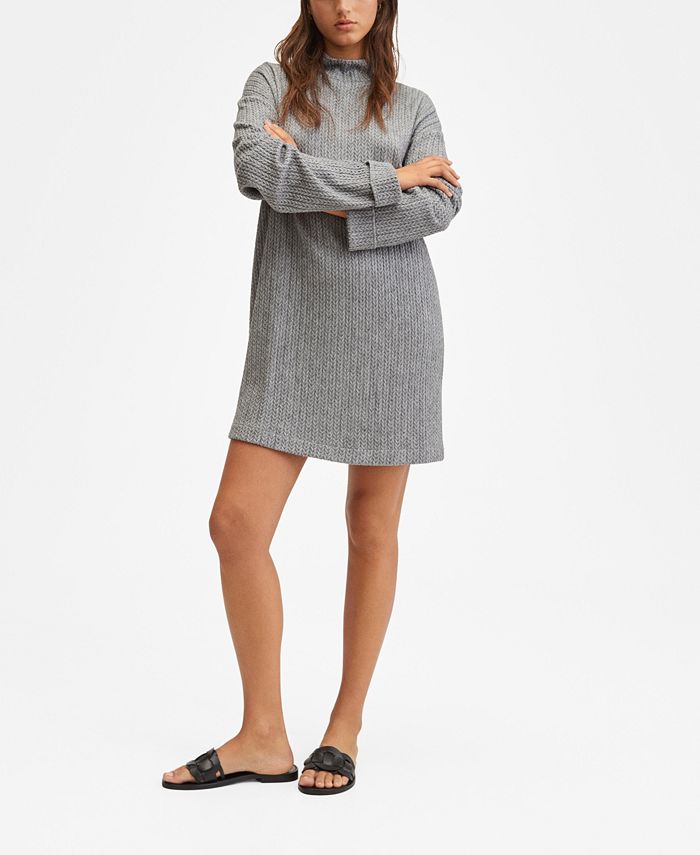 MANGO Women's Knitted Oversized Dress Macy's