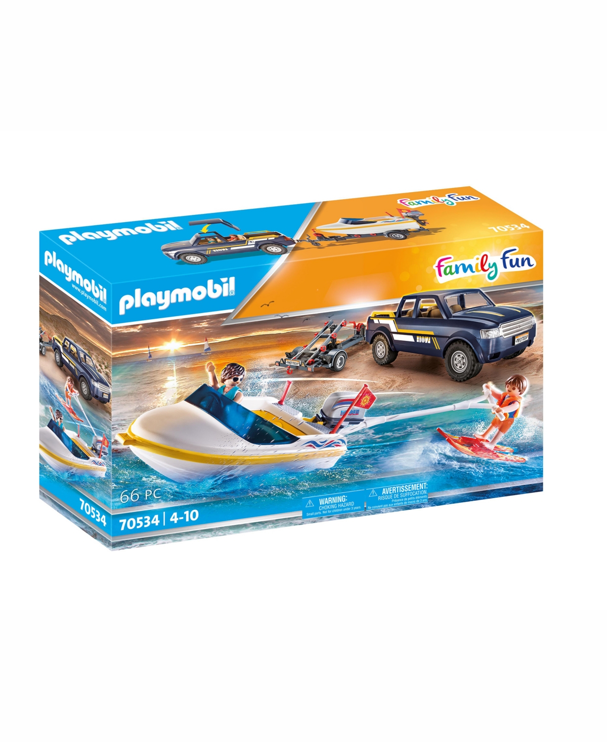 Playmobil Pick-up With Speedboat In No Color