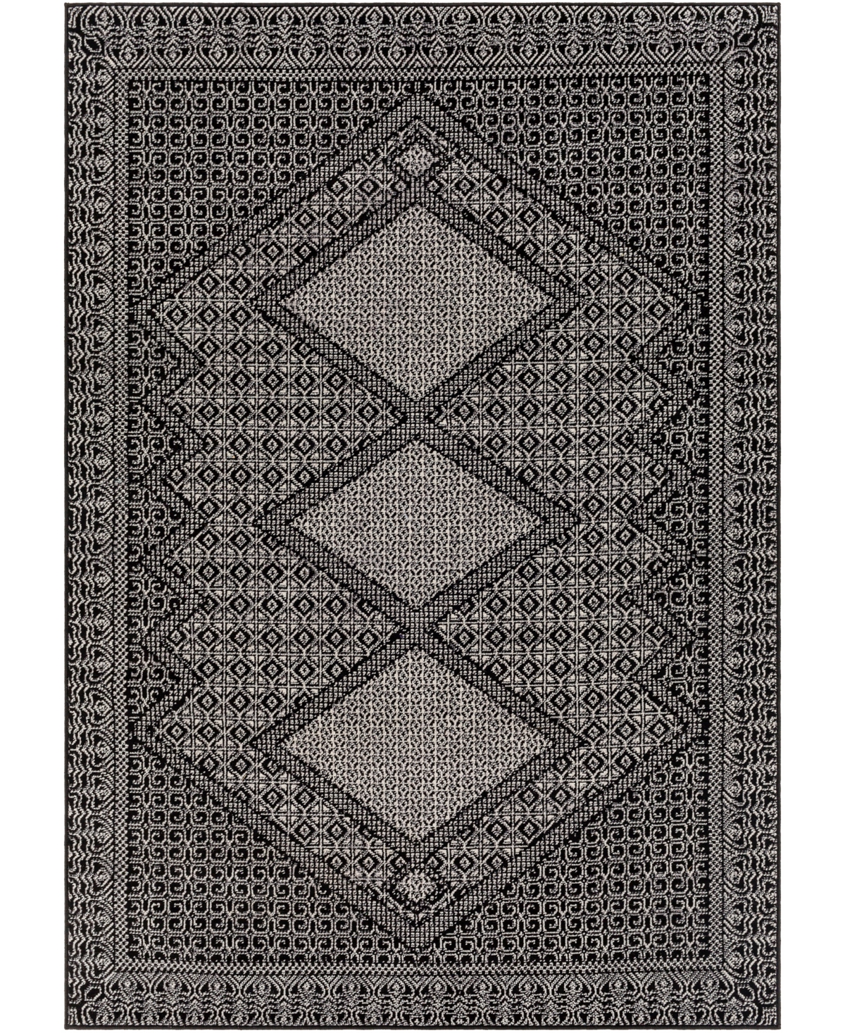 Surya Pisa Pss-2346 6'7in x 9' Area Rug - Black