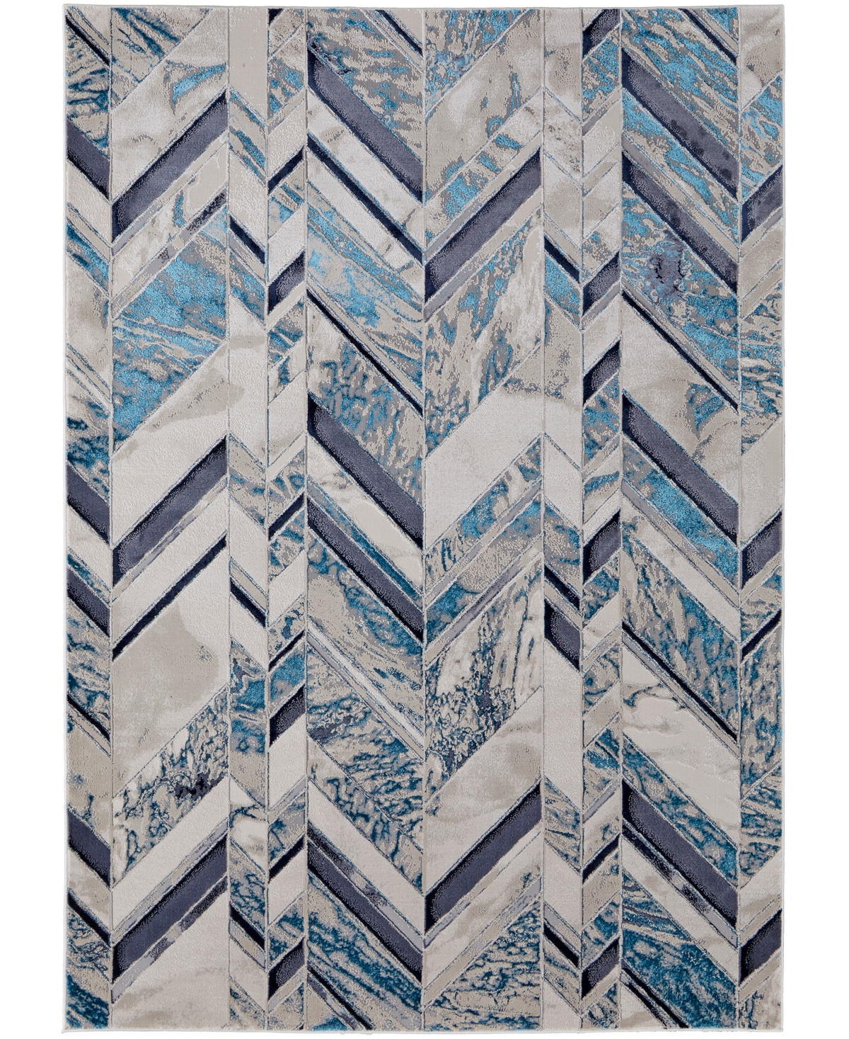 Simply Woven Indio R39h1 5' X 8' Area Rug In Navy,beige