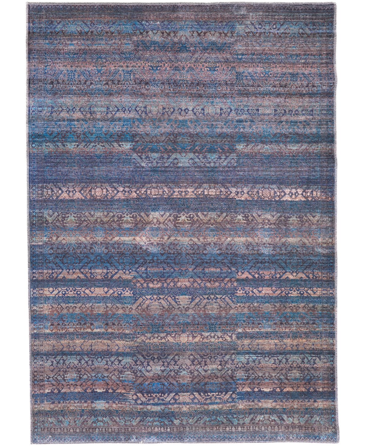 Simply Woven Voss R39h3 7'10" X 9'10" Area Rug In Blue,green