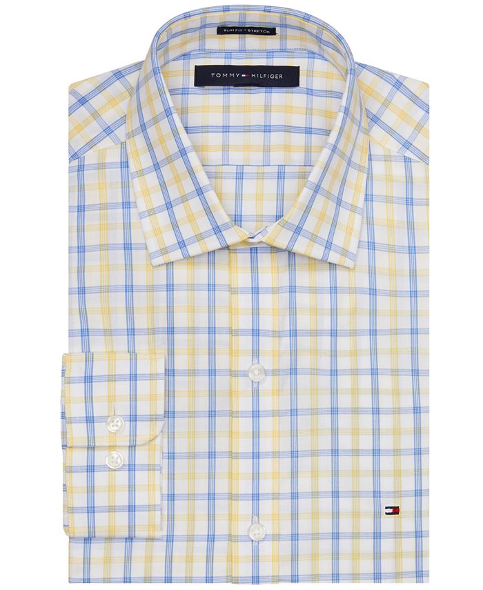 Tommy Hilfiger Men's SlimFit Performance Stretch Check Dress Shirt