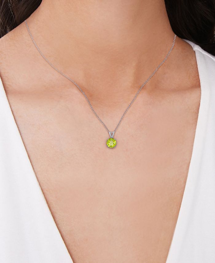 Macys on sale peridot necklace