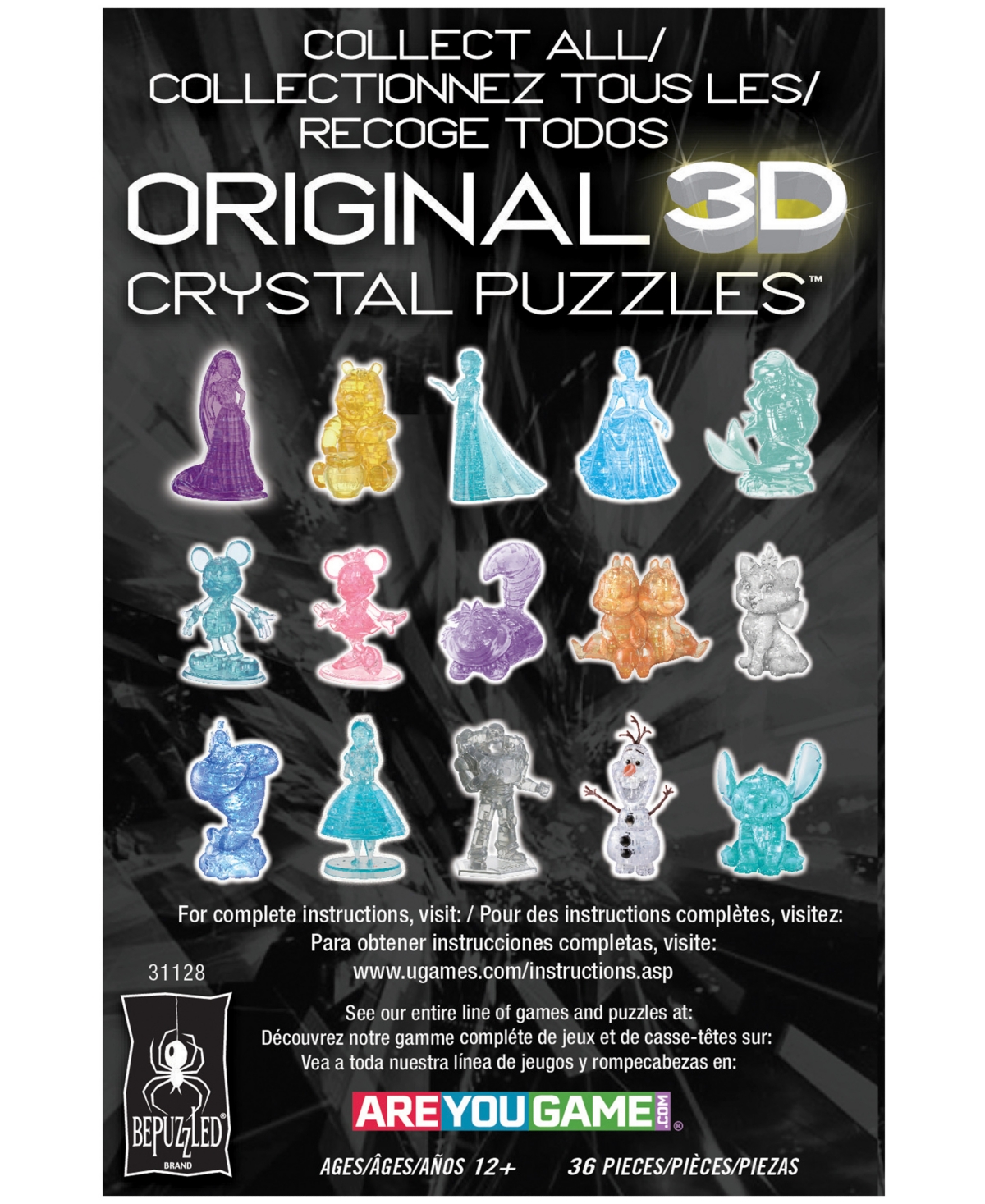Shop Bepuzzled 3d Disney Cheshire Cat Crystal Puzzle Set In Black