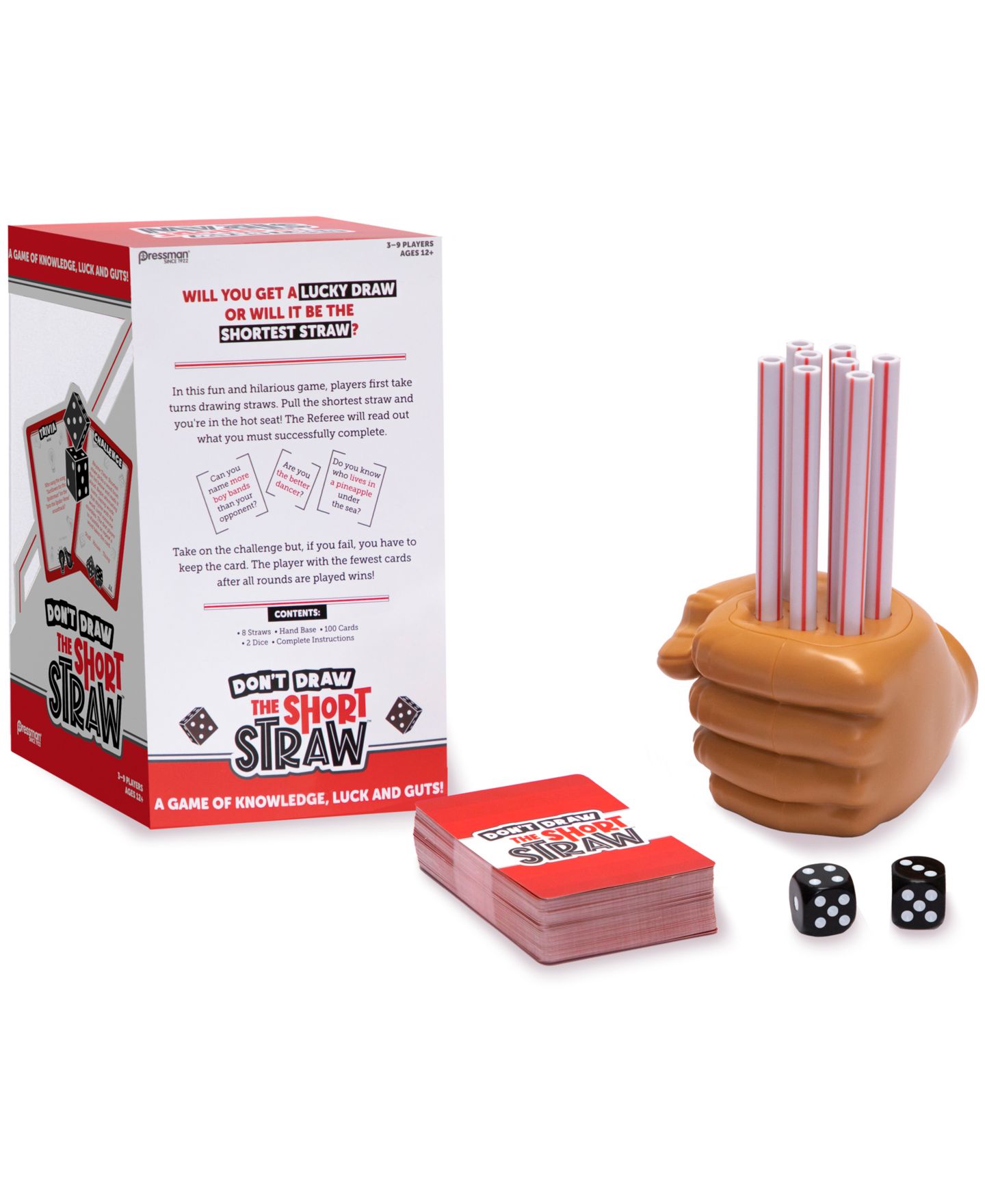 Детские настольные игры Pressman Toy Don't Draw the Short Straw 100-Piece Board Game, Ages 12+ — фото 2