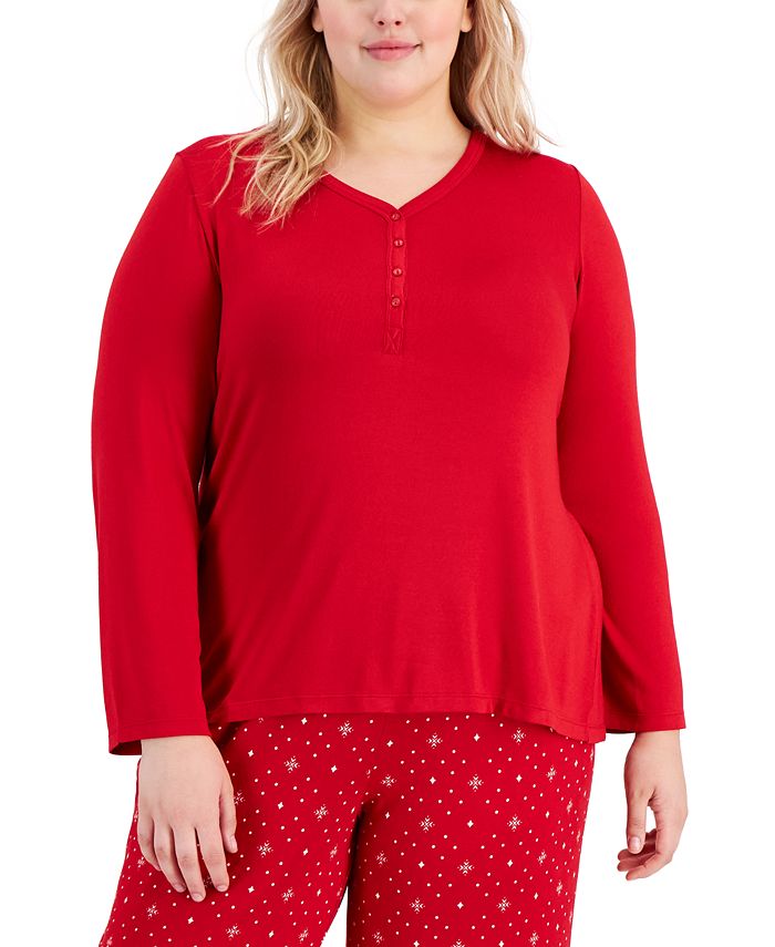 Charter Club Plus Size Soft Knit Pajamas Set, Created for Macy's Macy's