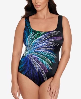 Swim Solutions - Women's Firework Print One-Piece Swimsuit