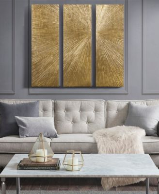 Sunburst 100% Hand Painted Dimensional Resin Wall Decor, 45" x 15"