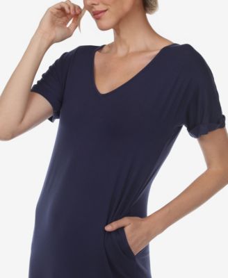 Women's Short Sleeve V-Neck Maxi Dress