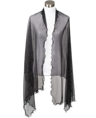 Ruffle-Edge Metallic Evening Wrap, Created for Macy's
